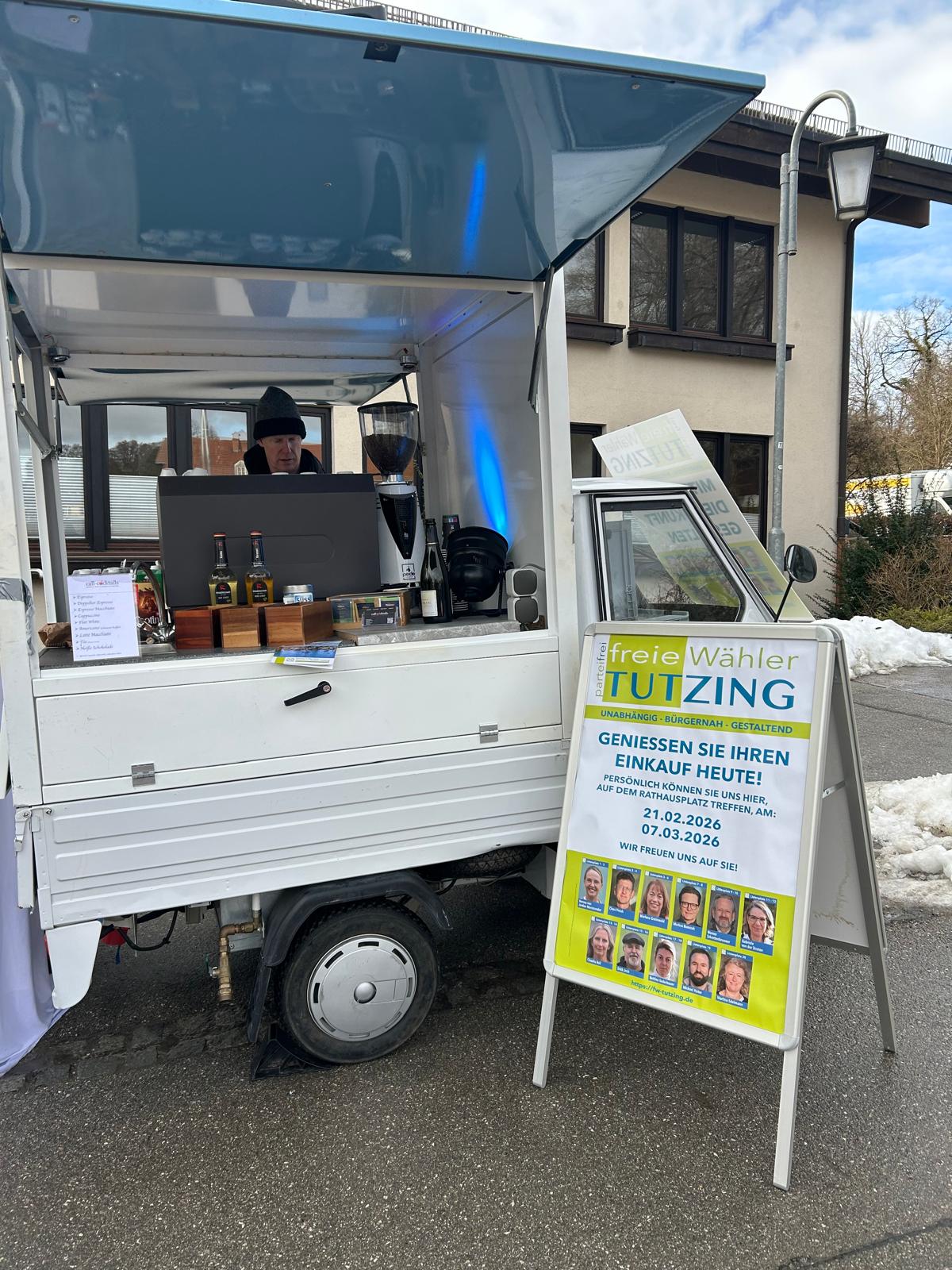 Espresso Ape Markt 1 - Parteifreie - Freie Wähler Tutzing